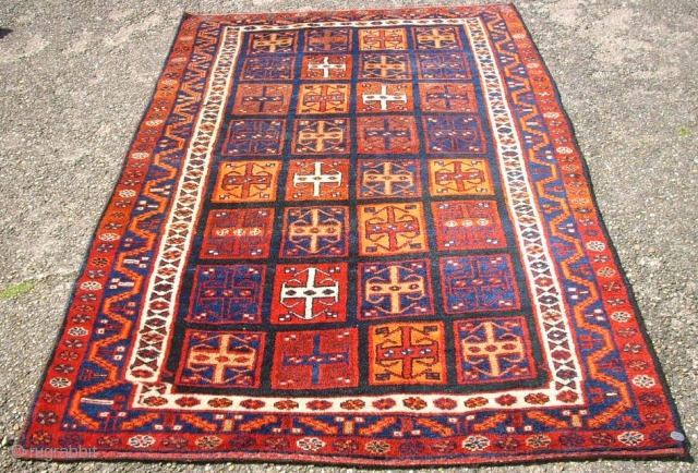 Old interesting and rare Luri main carpet. Size: 144 x 217 cm. Very good condition. Shiny wool. Nice colors.              