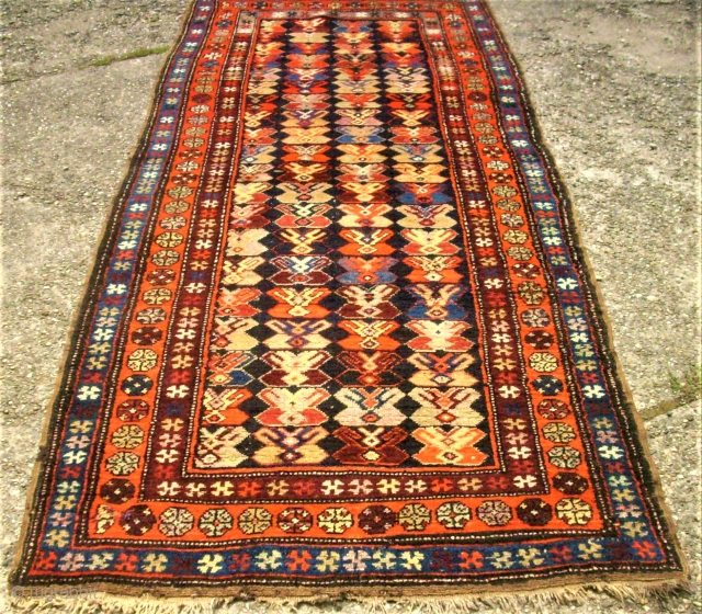 Caucasian Karabagh. Size: 121 x 285 cm. 2 small repairs.                       