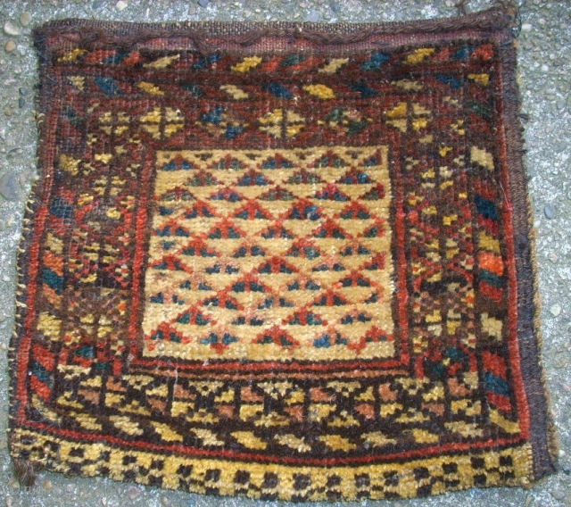 Antique unushual Chanteh Afghanistan. Size: 25 x 26 cm. Used. Colorful.                      