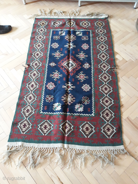 Small Sarajevo Sarkoy kilim, damaged, about 150x100 cm,  100 years old. Ask for the price                 