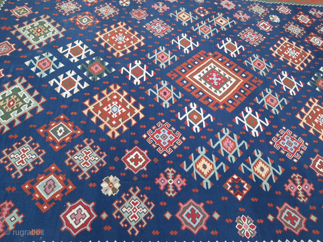 Huge Sarajevo Sarkoy kilim in solid condition, 330x410cm, about 100 years old. Ask for  price                 