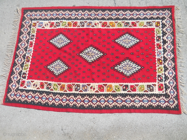  Antique Pirot sarkoy kilim pattern:  Soveljke, age: very begining of 20th century, about 150x200cm. Ask about this
              