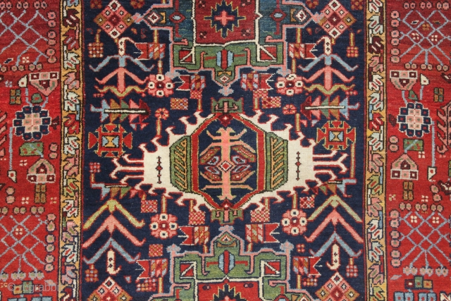 Heriz/Serapi area,Karaja weave circa 1910-1920.Great colors and spacing make this a fantastic decorative rug.Size is 4'9 x 6'1 Nice Condition.             