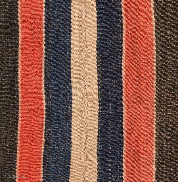 Finely hand-woven four paneled raw silk Bhutanese blanket (i.e. four individually woven strips or panels sewn together post weaving) made with all natural dyes, almost certainly in Bhutan, or at a very  ...