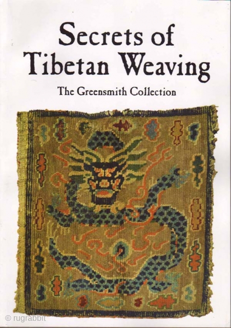 Several rug books for sale. Four on Tibetan rugs and weaving, one on Turkoman. All by well respected authors in their field, and a couple currently unavailable on the 2nd hand market.  ...