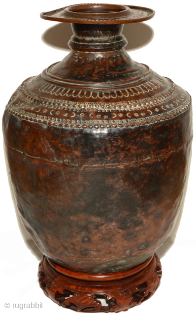 Newari (Nepal) bronze water carrying vessel, or ‘pot’ that was used for bringing water from the river, village well or ‘fountain’ to the home. It’s provenance can be traced back to at  ...