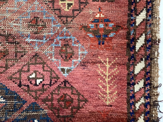 Antique small Baluch rug. Another Baluch weaving I have enjoyed for many years. And yes I know it’s got wear. Early and genuine woven art. (If you have to ask about the  ...