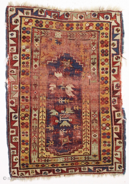 wonderful antidiluvian makri rug. size 3'3" x 4'9"                         