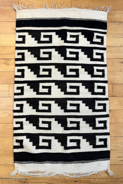 Vintage little weaving, possibly a saddle blanket. All wool. Soft handle. South American? Decent condition other than the unraveling at one end as shown. 
24” x 43”’
waynecbarron@aol.com      