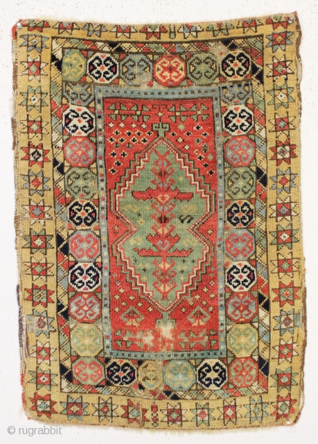 early turkish yastik. Sublime natural colors. Recent good wash. Description not necessary. Pics speak for themselves. Ca. 1850 or earlier. 2'2" x 3'1"          