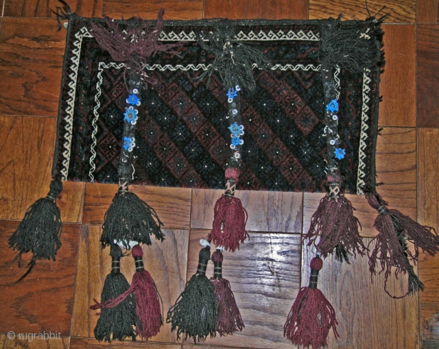 Baluch Dowry Bag, c.1910-1930, probably from Afghanistan.  1'2" x 2'2" in very good condition.
                  