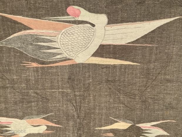Mongolian flat woven textile 5’ x 7’. Not much is known about these textiles. Some say they were used as decoration. I do not know. Interested and rarely seen in the marketplace.  ...