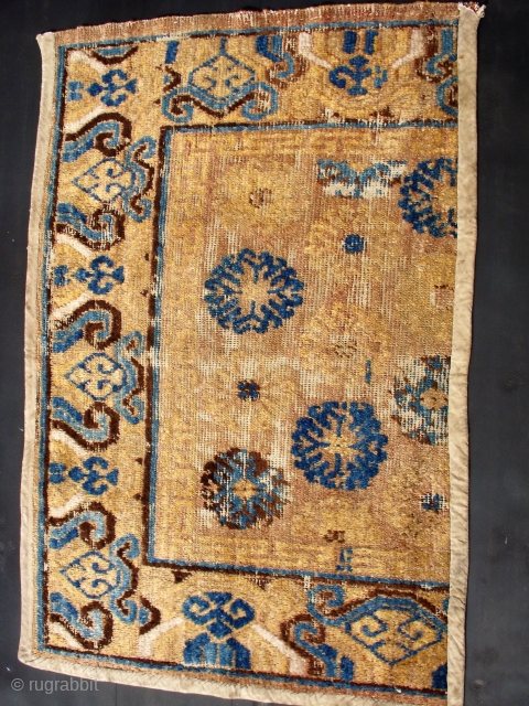 Early Eastern Turkestan Fragment, 43 x 28", Purchased in Tibet in 2000.                     