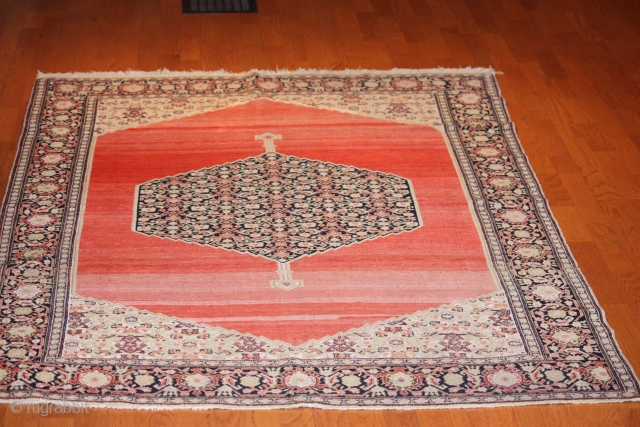 Antique  West Persian Senneh 6'-7''x 5' 2''                         