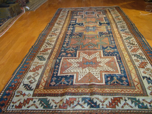 Kazak rug ,Southwest Caucasus last quarter 19 th century
Size: 3'-8''x 7'-10''                      