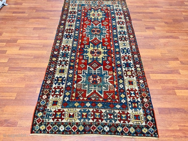 Antique Lesghi Kazak Caucasian rug-4732

Gorgeous antique lesghi design Kazak, from southwest Caucasian, size 3 ft. 6 inches by 7 ft. 6 inches, circa late 19th century, excellent condition with a good pile  ...