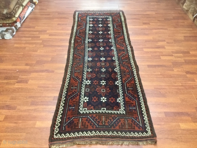 Antique Persian Baluch Runner - 4844

Beautiful antique Persian Baluch runner from northeast Persia, size 3 ft. 2 inches by 9 ft. 6 inches, circa 1900, excellent condition with slight oxidized browns, complete  ...