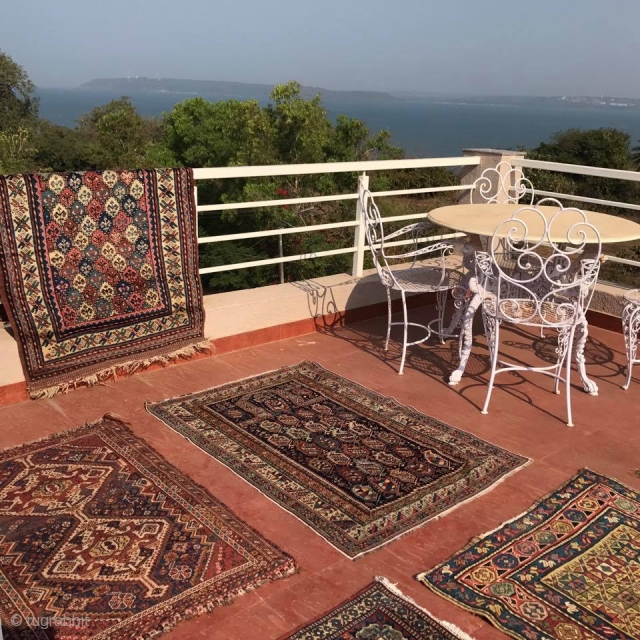 SUNBATHED rugs - letting go of a few ... Details here: https://wovensouls.com/collections/antique-persian-central-asian-caucasian-rug-textiles-carpet                     