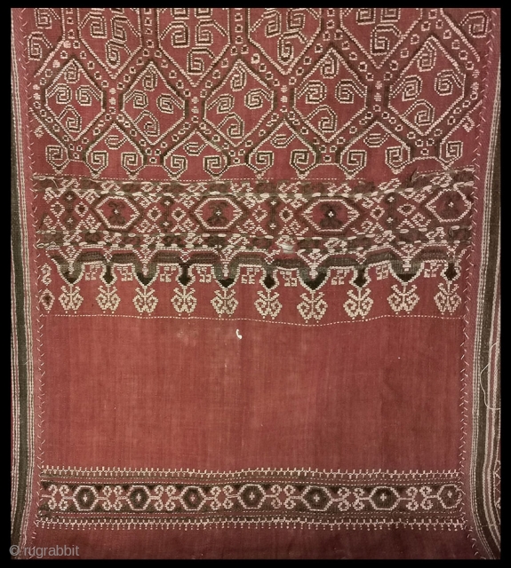 Fabulous Pua Kumbu with Sunkgit weaving. The use is just as interesting as the craft & the art! 1800s, Iban textile, Borneo.

https://wovensouls.com/collections/recent-additions           