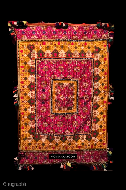 Extraordinary Old Sindh Embroidery - https://wovensouls.com/products/1153-museum-quality-sindh-pillow-case-c
                           