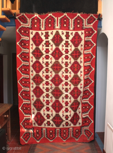 Rare type of kilim with flax warps and grey angora wool possibly from Ukraine.

Kilims with spun flax warps were only woven in a few areas and although this one has not yet  ...