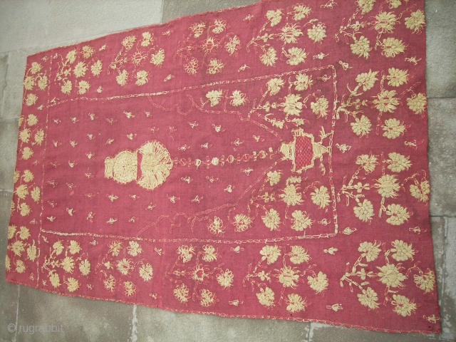Antique prayer  textile  from  (Moghul  İmpire ) 100x150                     