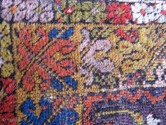 ANTIQE TURIKSHE PRAER RUG LATE 18 OR ARLYE 19 GRAET COLORS                      