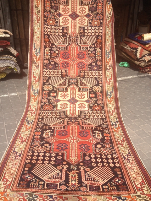 VERY NICE AKSAFA RUG FIRST QUETER TWENTIETH CENTURY,BIG SIZE 135/400CM A GRAET PRICE                    