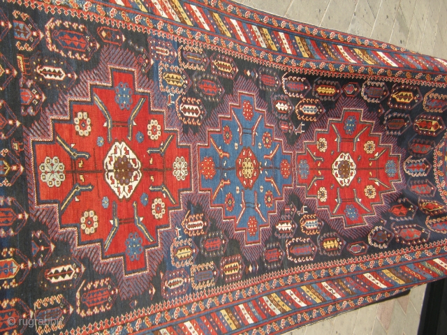  HELA BUOTA SHIRVAN CIRCA 1880 NO REPAIR GREAT  COLORS 170/340 CM  FREE SHIP                 