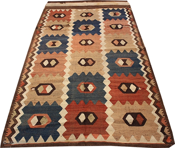 Tajik Kilim. Pure wool. 90 years old.340x160 cm                         