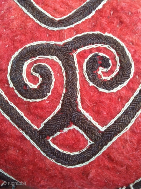 Pair of central asian tent-pole covers (okbash),turned into cushions. 
Old and dusty...
Two for the price of one half
               