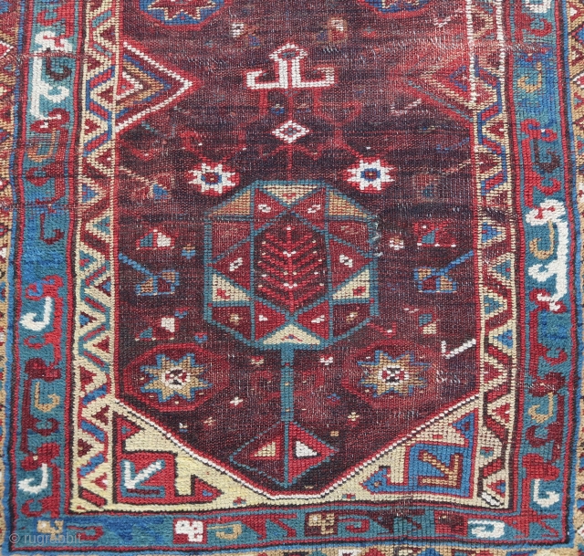 Old, beautiful and unusual anatolian prayer Megri/Makri? rug (155cm. x 105cm.) Condition as shown on pictures Don't hesitate to ask for info.
Shipping worldwide at cost.        