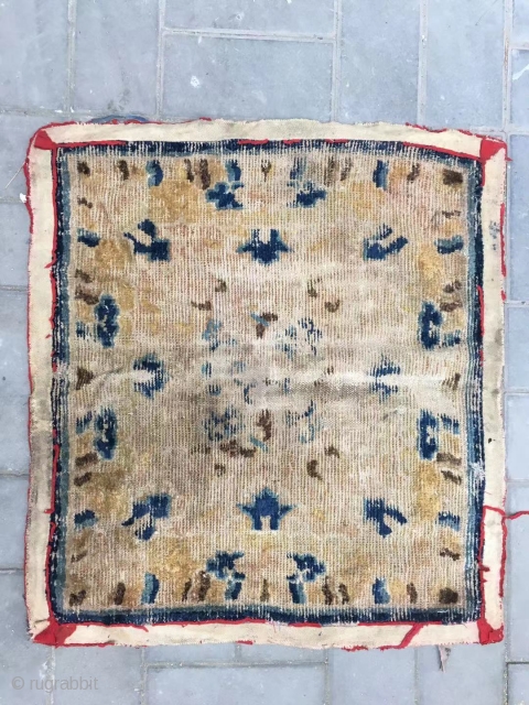 Ningxia rug, Fragment, I t was produced in the early Qing Dynasty, Size 73*78cm(28*30”)                   