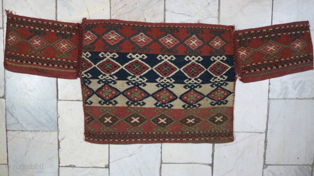 Shahsavan Ghashogh dan (Spoon bag) technique ladi wool on wool age: about 90 years natural color size:35 x 87 price:POR             