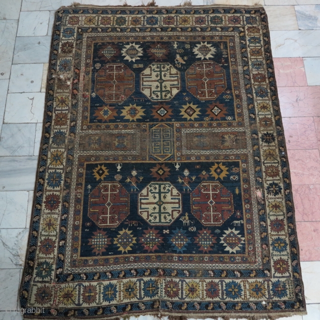 Shirvan Rug with great design Age about 100 years size.185x141 SOLD                      