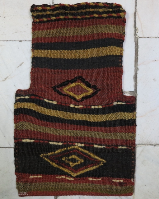 Khalaj Salt bag Kilim wool on wool age:about 100 years natural color size:36 x 23 price:POR                 