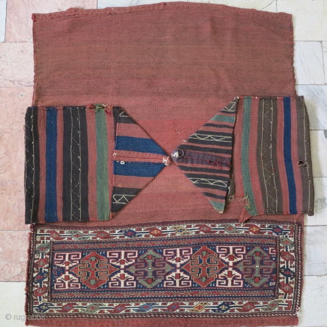 a beautiful Gheydar Shahsavan Mafrash Soumac wool on wool size: 51 x 118 x 40 cm age: about 120 years old.SOLD
SOLD            