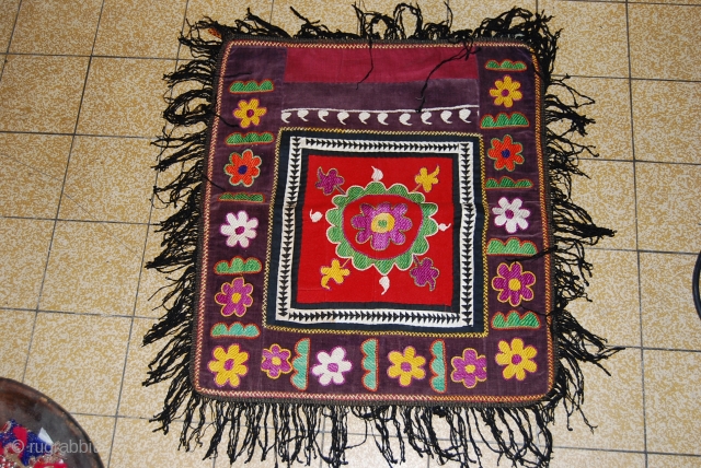 a beautiful hand made embroidery from uzbekistan.                          