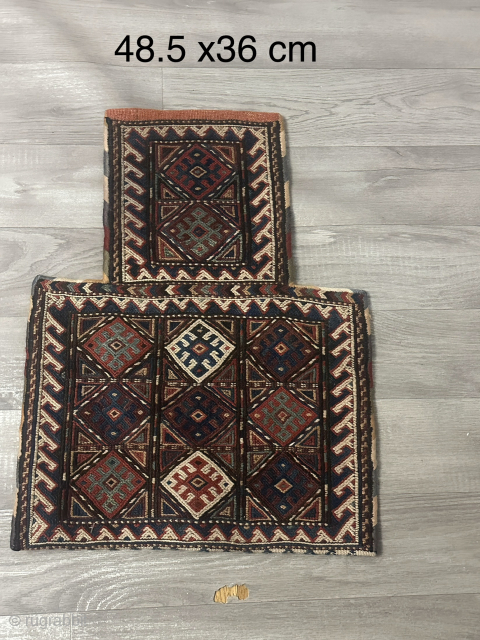 an antique namak dhani ( salt beg )                         