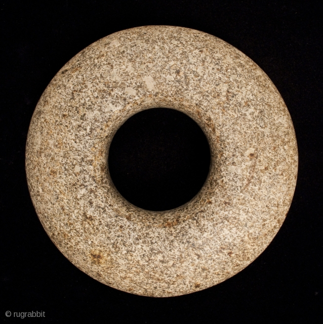 Armband from the Western Sahara Desert of Africa.
6.25" (16 cm) diameter.
Neolithic Period, 2000 B.P. or earlier.
Registered, with documentation by the Hand Axe Club.          