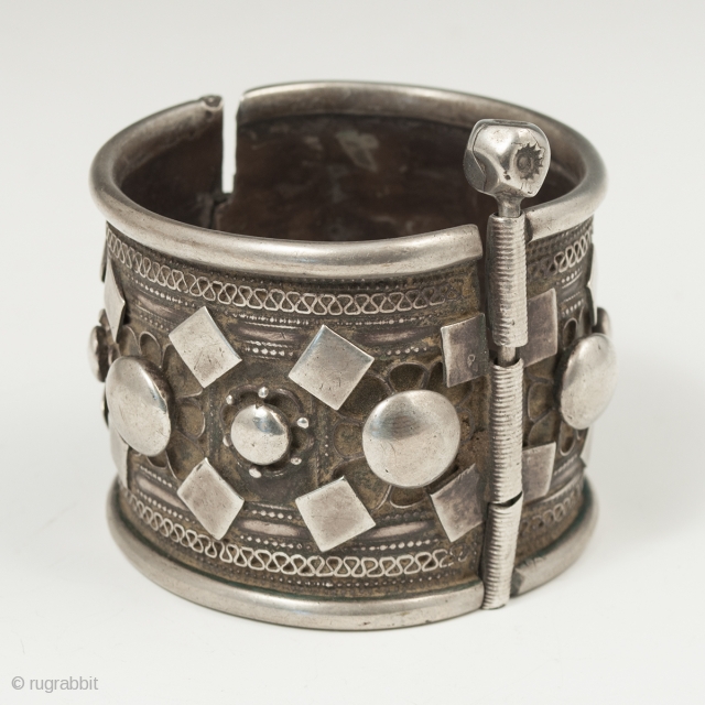 Silver Cuff Bracelet, Rashaida people, North Africa. 7" (17.7 cm) interior circumference by 2" (5 cm) wide. Early to mid 20th century
The Rashaida are nomads in Eritrea, north east Sudan and South  ...