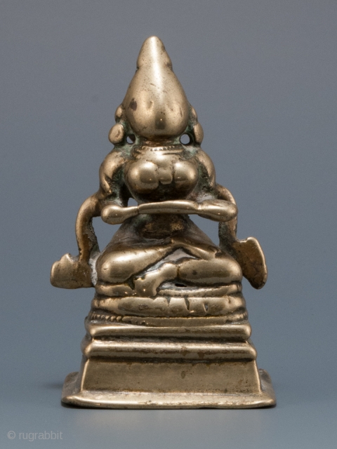 Annapurna,
India.
Lost wax cast bronze/brass.
2.25" (5.7 cm) high.
17-18th century.                         