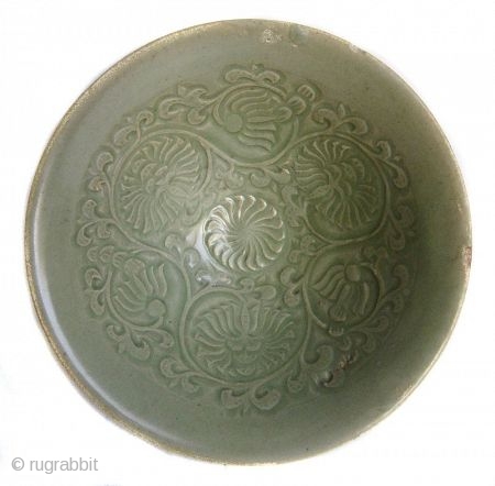 Antique Chinese Small Celadon Bowl


A small Chinese eggshell thin ceramic bowl with celadon green underglaze. The center of the bowl is incised with floral motifs and scrolls, and the outer edges are  ...