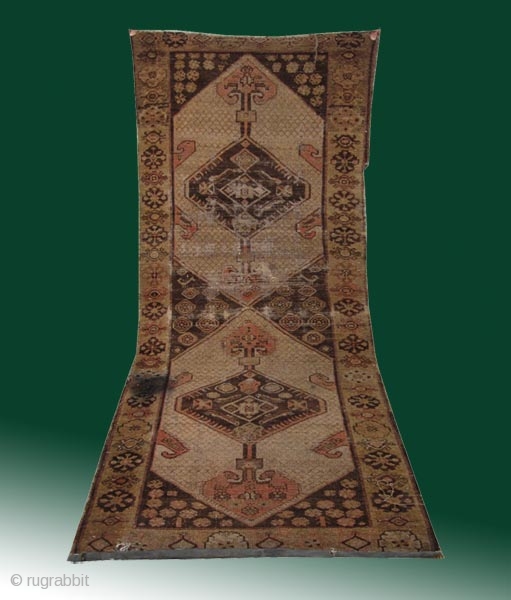 No.AC001 * Chinese "Khotan" Carpet Size:82x200cm(2'7"x6'7"). Origin: Xinjiang-Khotan. Shape: Rectangle.                       