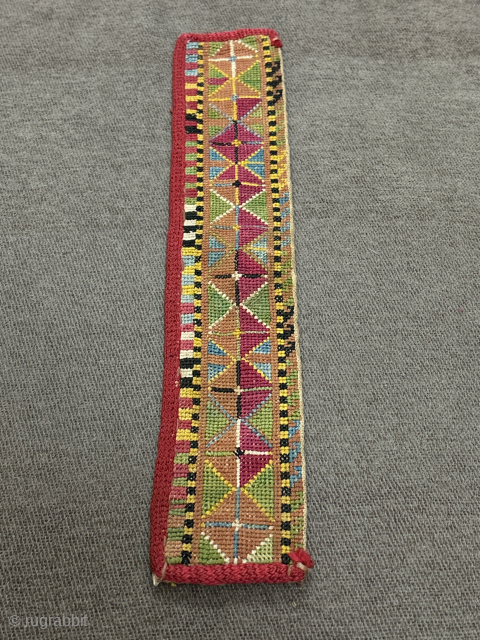 https://zubaidatribalrugs.etsy.com/listing/4334654423
Uzbek Cross Stitch Embroidered Colar. Size 30 Cm X 6 Cm. Over 80 Years old
Free Delivery                 