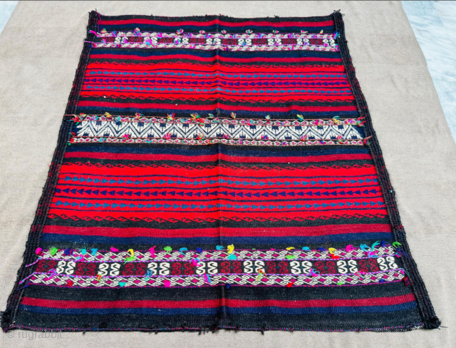 https://zubaidatribalrugs.etsy.com/listing/4392832257
Free delivery Excellent Condition Baloch Sistaan Kilim