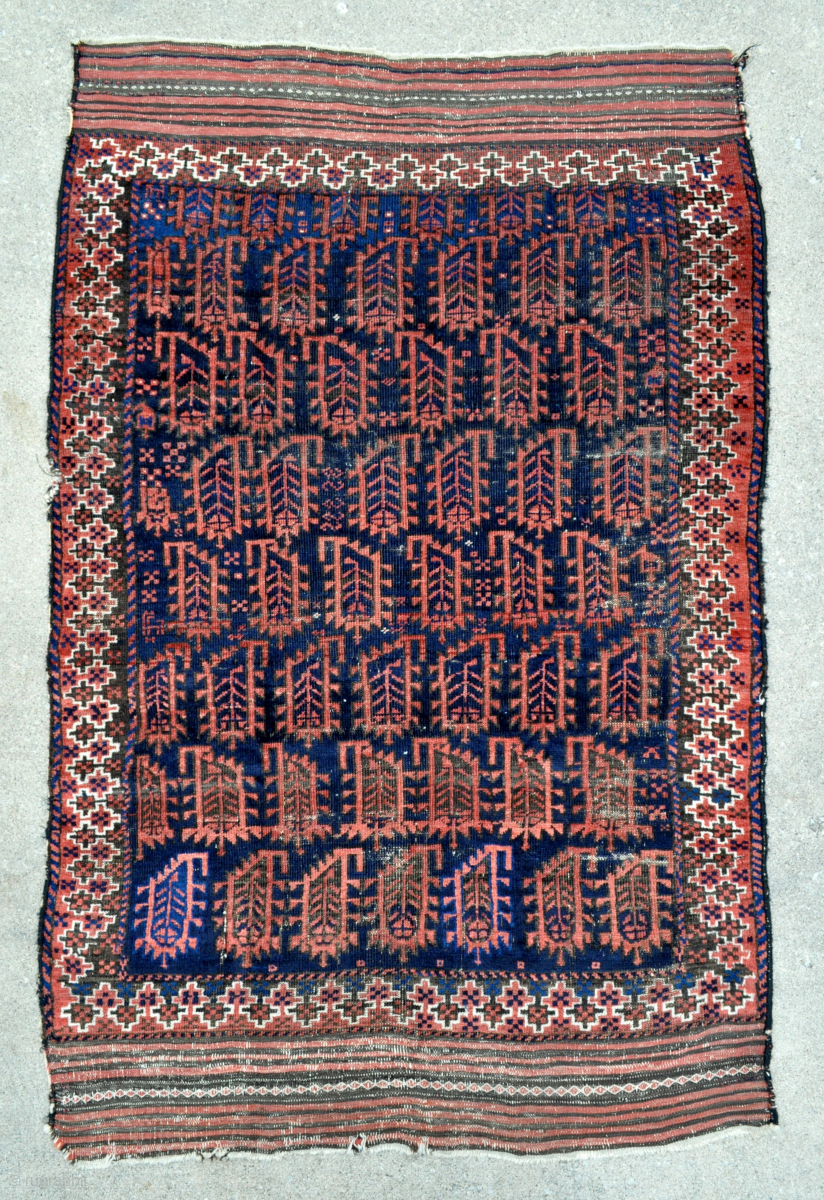 Timuri type Baluch rug with 'scorpion' boteh field and a border more ...