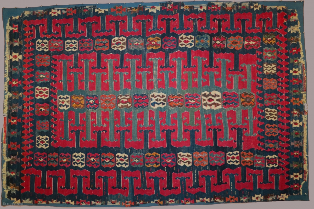 Anatolian Kilim Yuncu Type From The Balikesir Region Early 19th 
