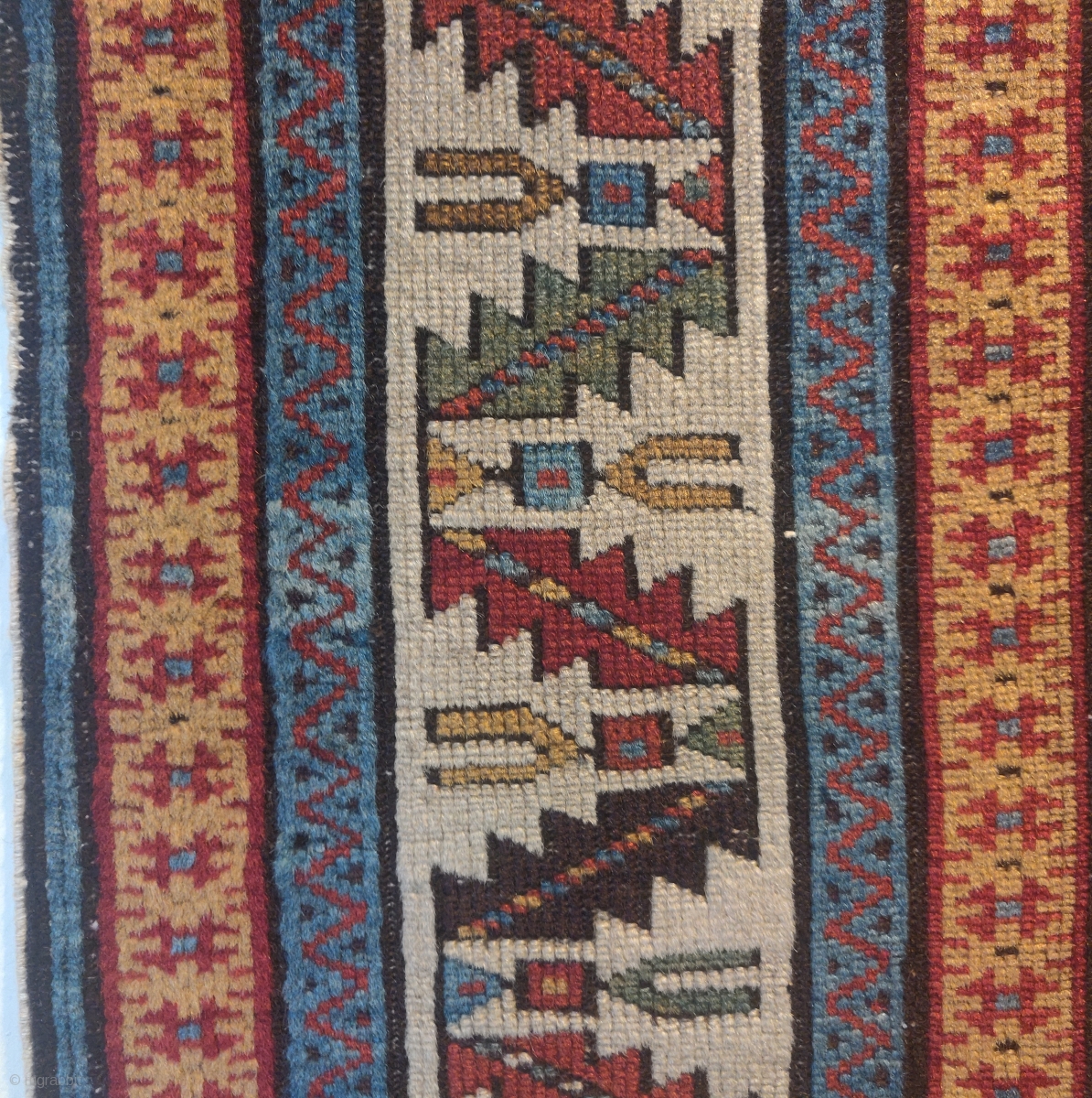 Fazli Rugs Very fine, colorful, small format Kuba rug 3'3