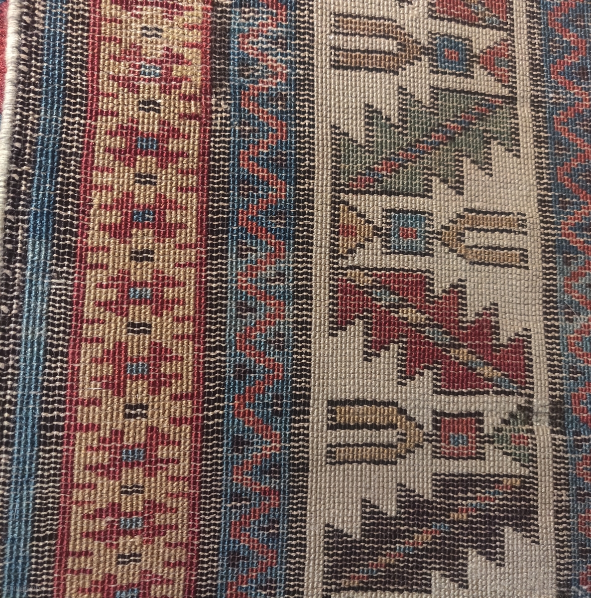 Fazli Rugs Very fine, colorful, small format Kuba rug 3'3
